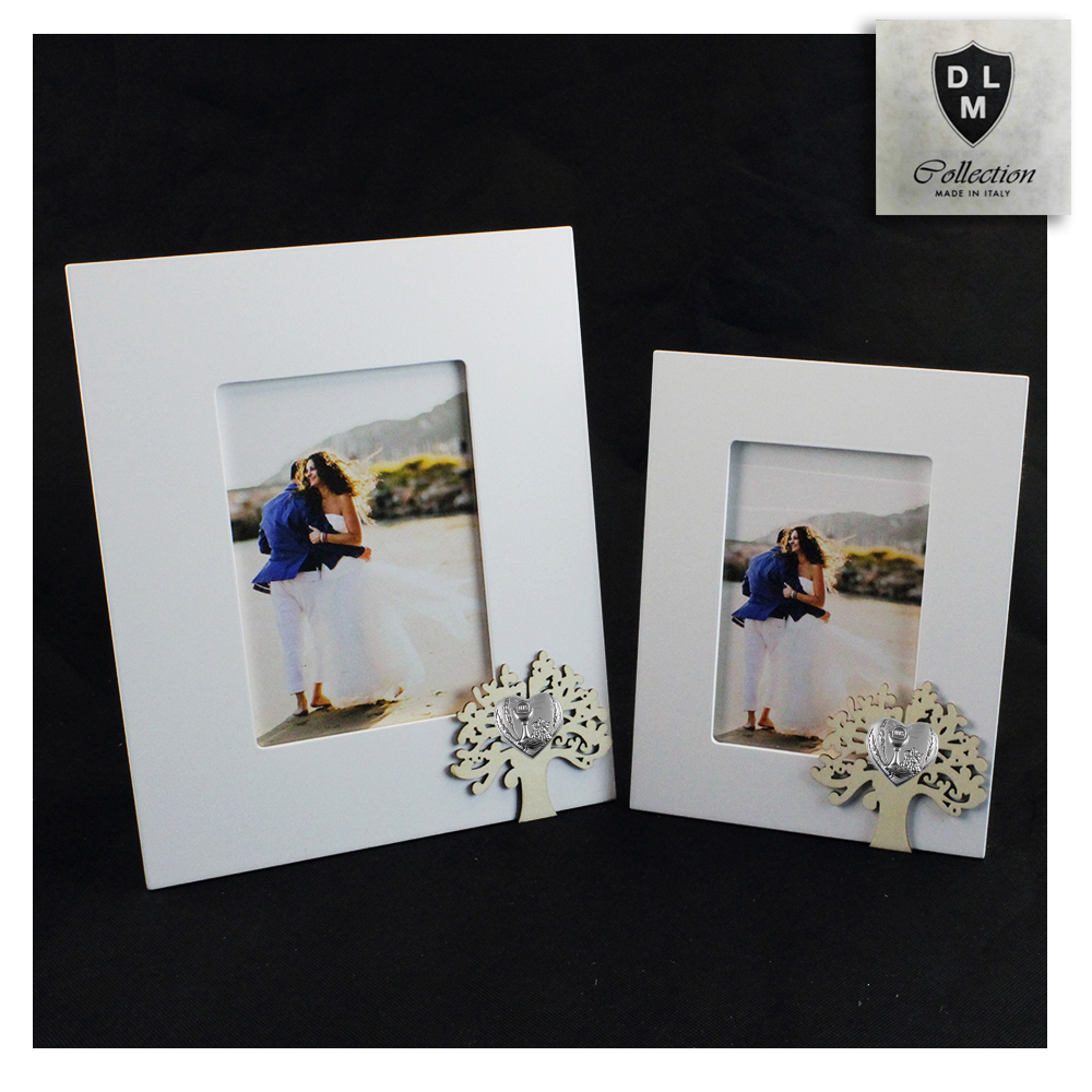 Porte-photo De Table Arbre De Vie En Bois Gris - Idéal Pour Mariage, Anniversaire, Bomboniere
