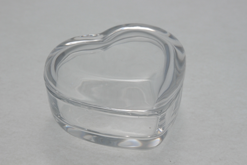 DLM - Scatola portagioie a cuore in vetro ( brillante come il cristallo ) -  Italiano