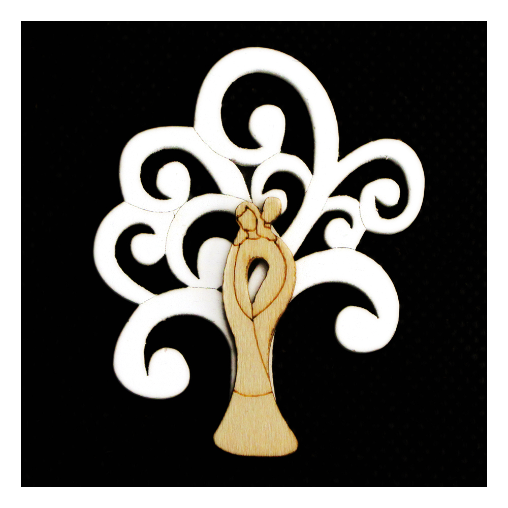 DLM - Calamita Albero Della Vita E Blasone In Cristallo Crocifisso Confettata Segnaposto 27120