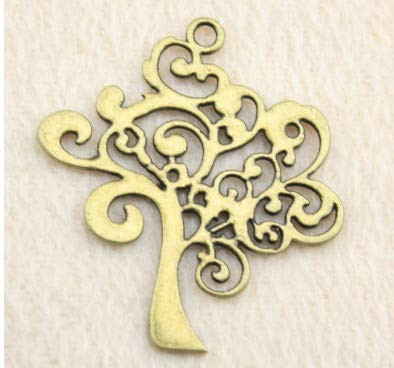 Ciondolo Ciondoli Charm Albero della Vita Silver Oro Life Tree Confettata Fai da Te_Oro