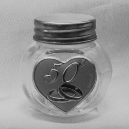 Barattolo in vetro 50 Anniversario di Matrimonio (kit 12 pezzi)