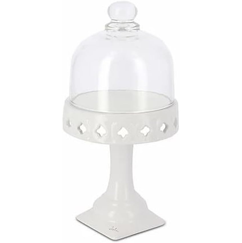 Bomboniera Bore More alzatina in finissima porcellana e vetro H 20 cm diametro 9,5 cm per matrimonio anniversario Battesimo Comunione scatola inclusa