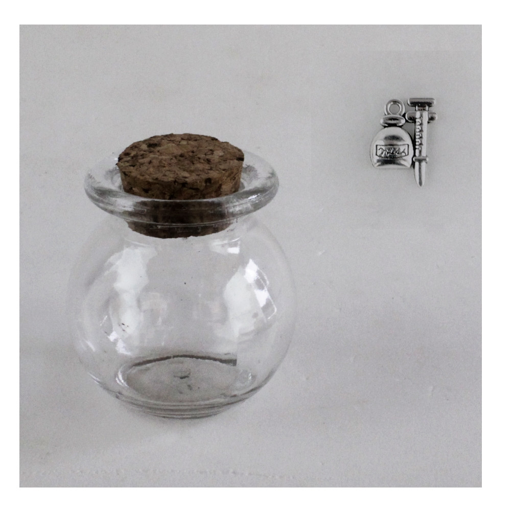 Barattolo in vetro Tondo con Ciondolo Ciondolo Siringa Medicine per Laurea Medicina Infermieristica Porta Confetti Segnaposto
