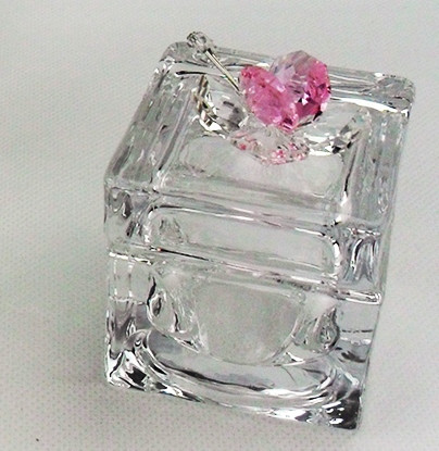 Scatola portagioie con farfalla in cristallo vari colori_Rosa_Piccola 6.6x5x5cm