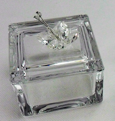 Scatola portagioie con farfalla in cristallo vari colori_Trasparente_Grande 6.5x7x7cm
