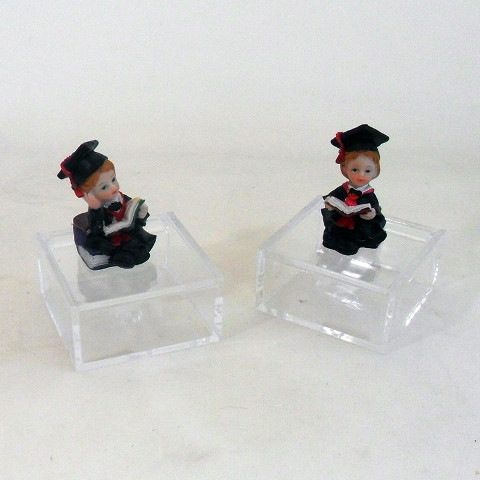 Scatoline con soggetti per laurea in resina
