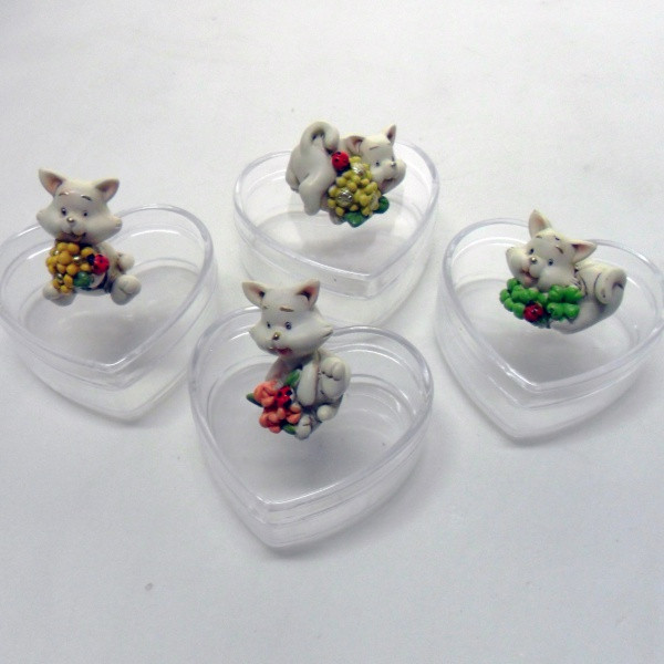 Scatoline con gattini in resina (24 pezzi)