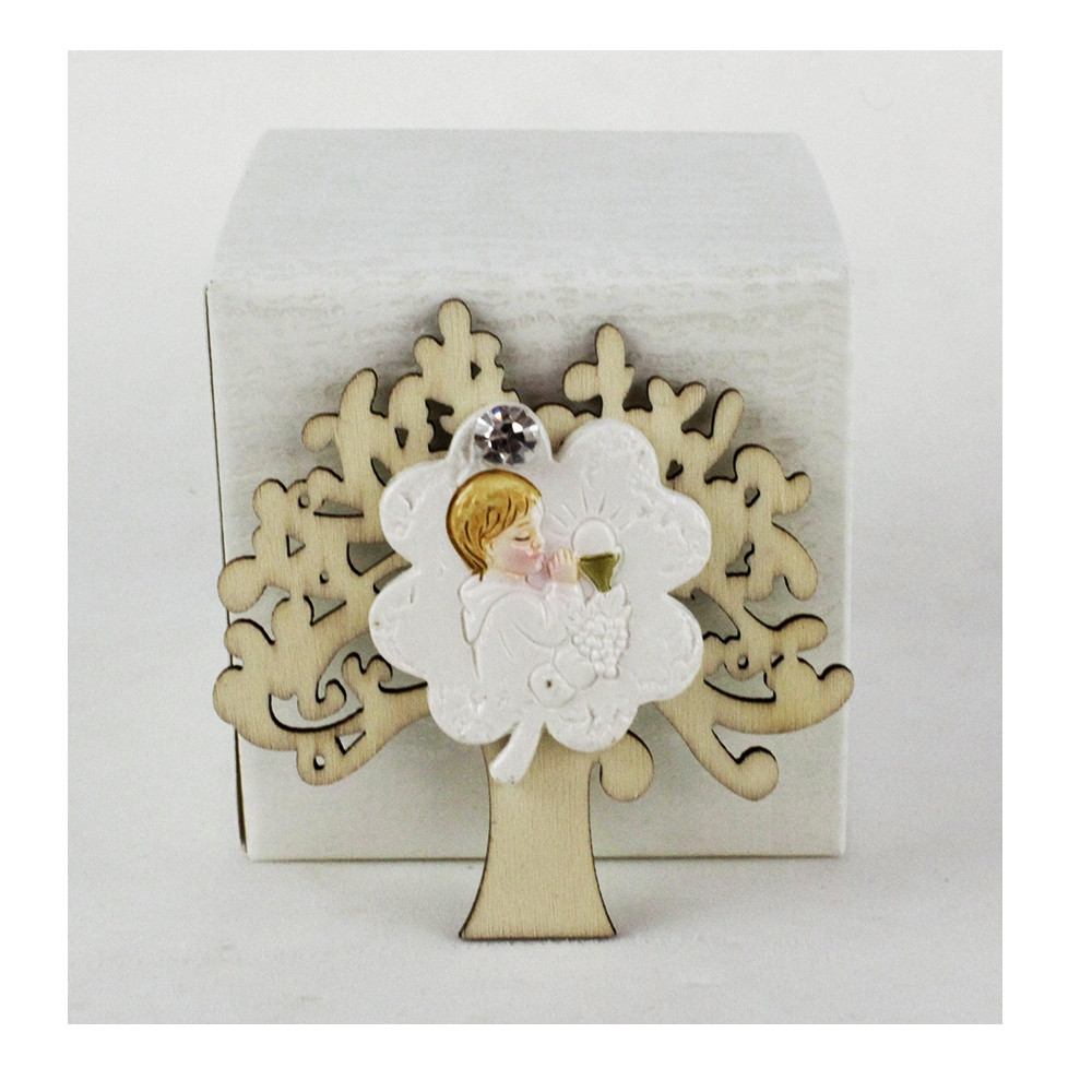 Calamita Albero della Vita  Bimbo Calice Comunione Grappolo d'uva Vite Confettata Segnaposto