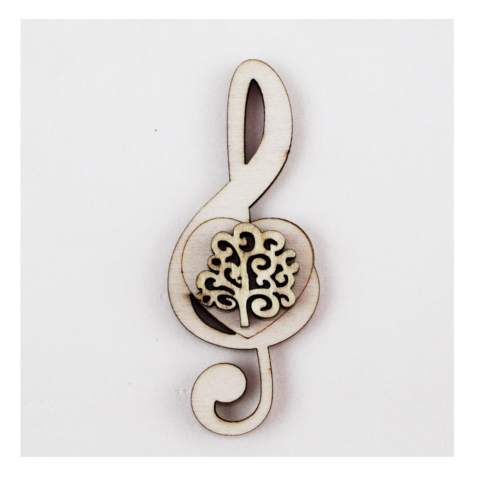 Calamita Magnete Cuore Chiave di Sol Violino Albero della Vita in legno Musica Segnaposto