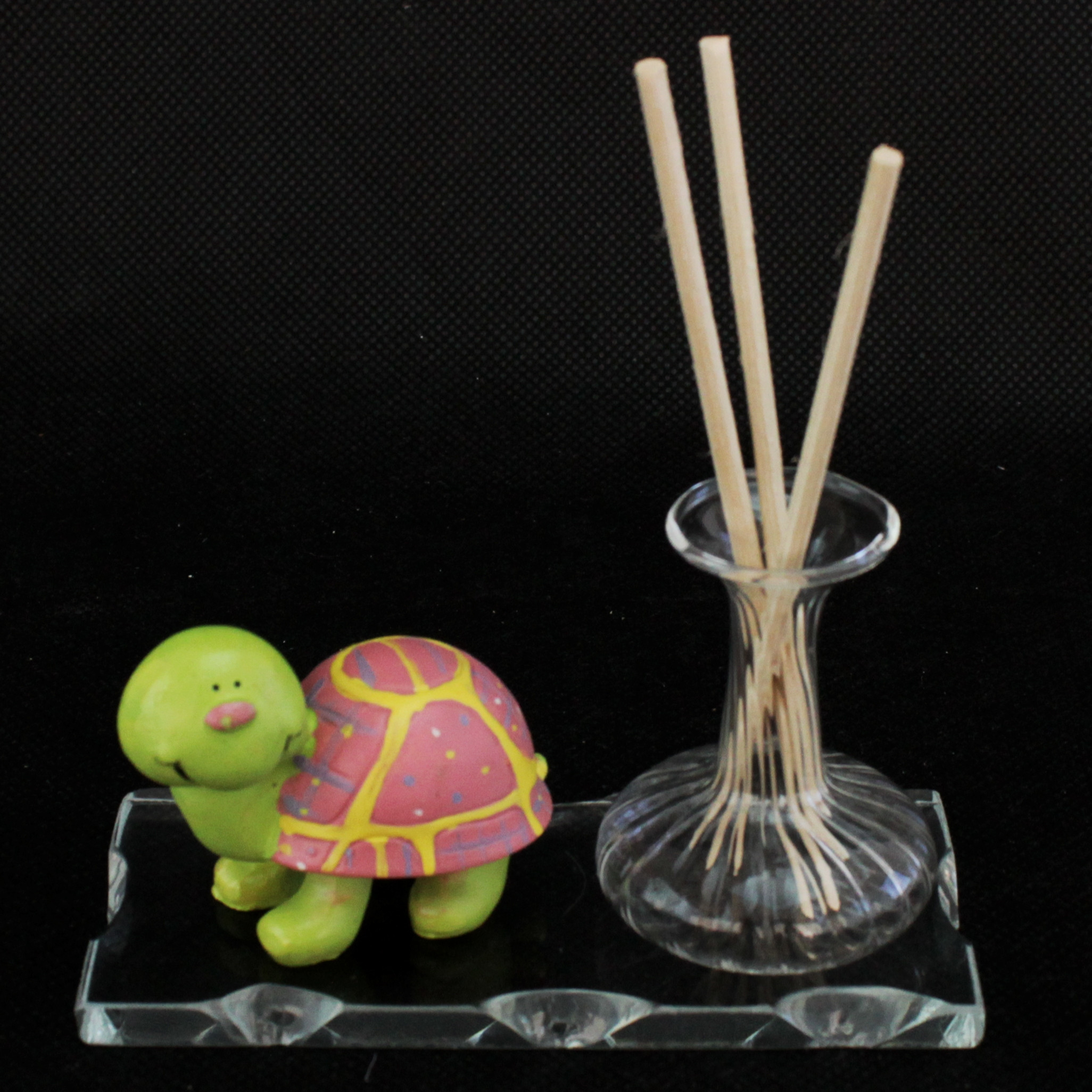 Profumatore in vetro soffiato coccinella tartaruga bruco rosa