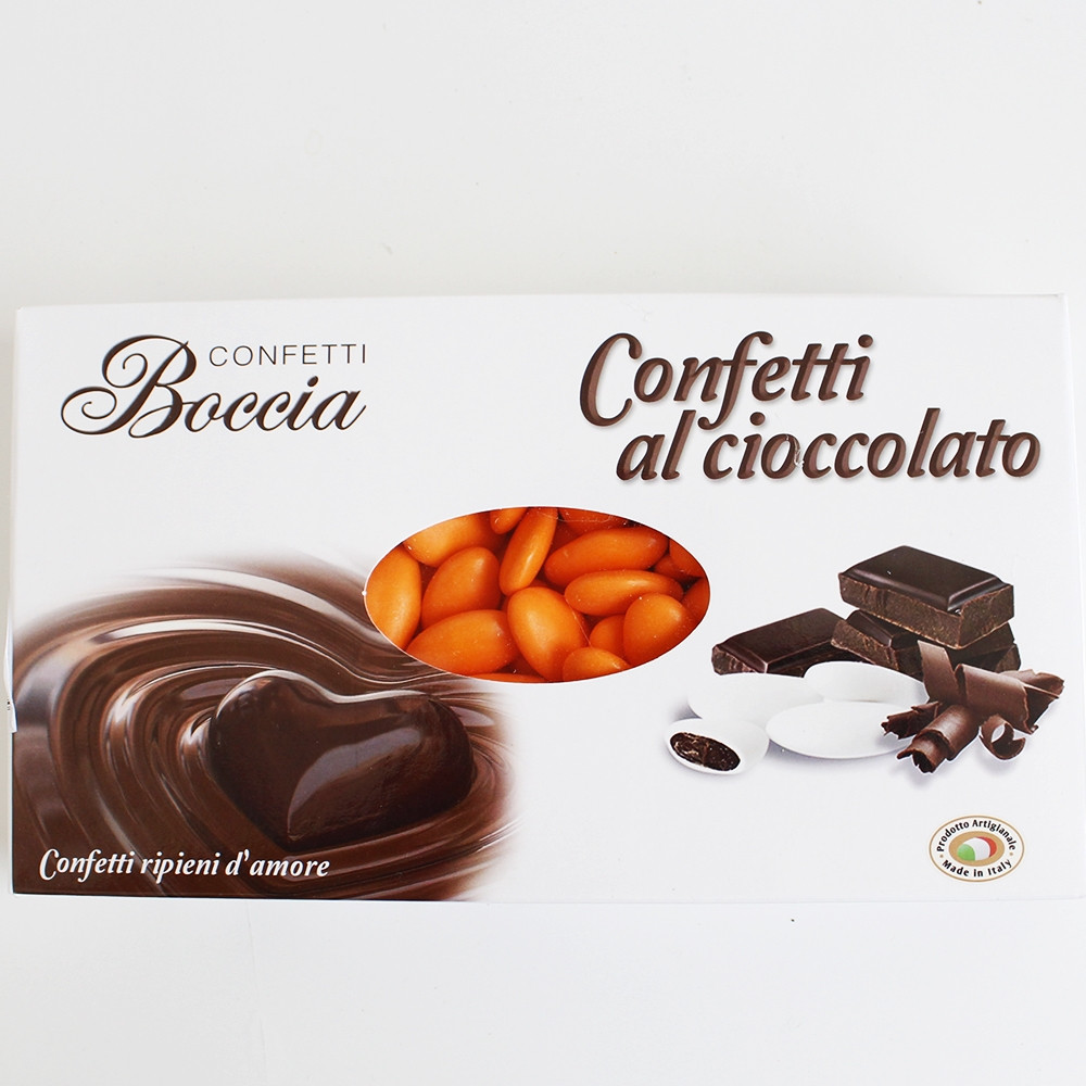 DLM - Confetti al Cioccolato Artigianali Boccia confezione da 1  KG_Arancione - Italiano