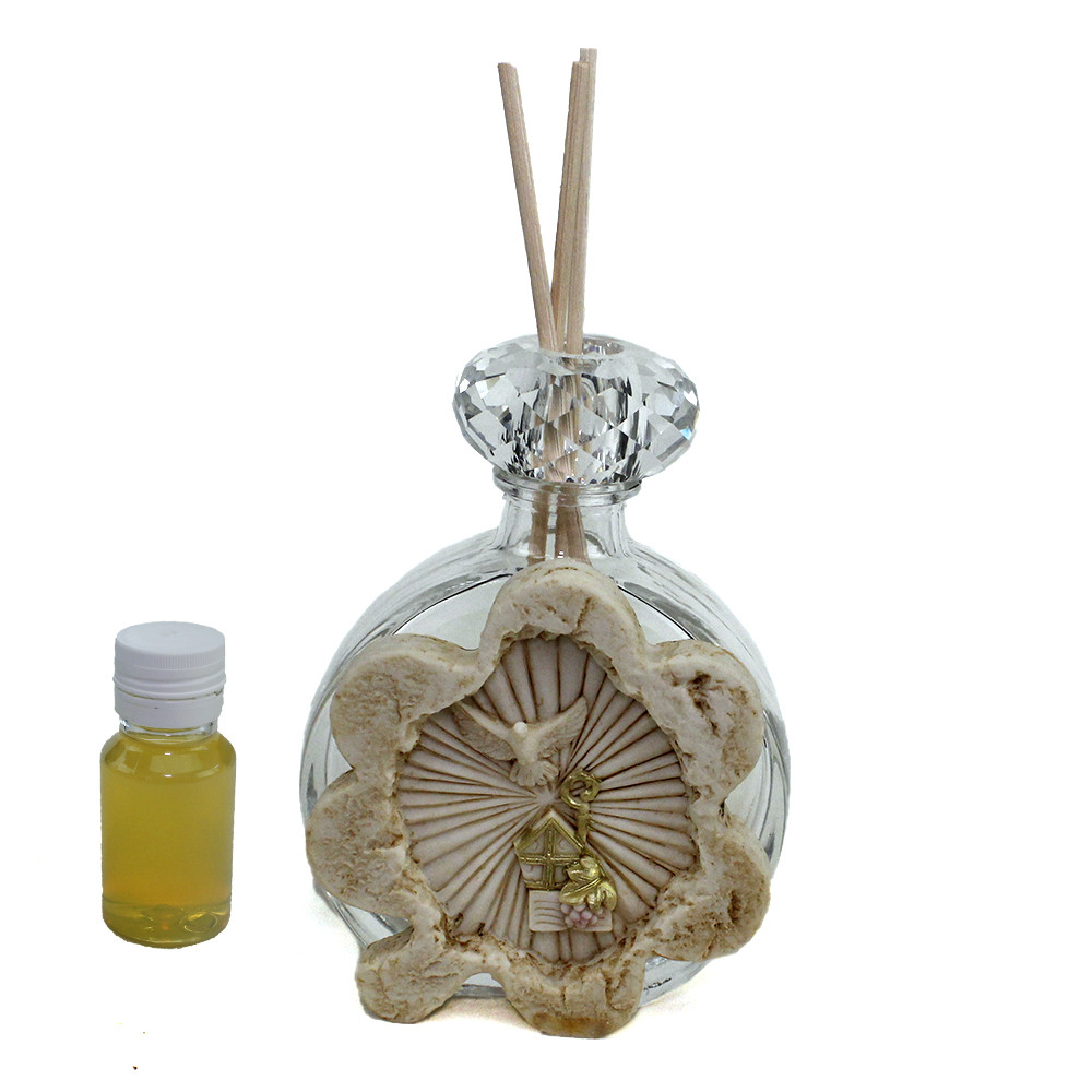 Diffusore Profumatore in Vetro e Resina Fiore Colomba Nascita Grappolo d'uva Vite