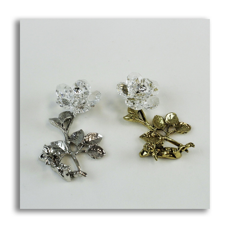 Fiore in cristallo Argento Segnaposto Nozze Confettata 25 50 Anniversario _Argento