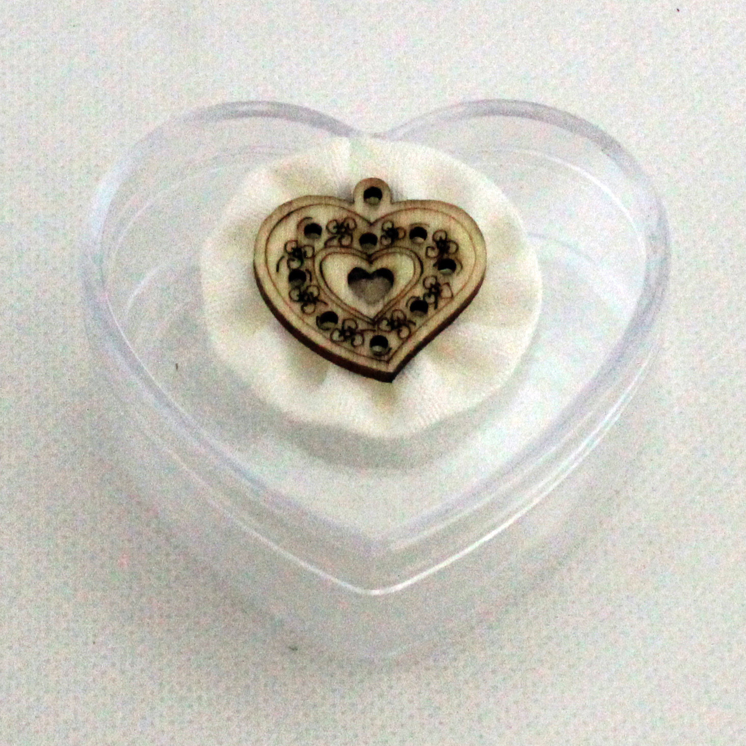 Scatolina cuore in plastica rigida fiore (kit 24 pezzi)