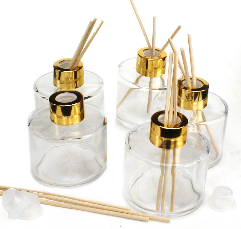 DLM - Kit 5 Pz Profumatore In Vetro Tondo Con Ricarica Profumo Essenza Muschio Bianco Diffusore Per Ambienti 500ml 33073 - Foto 6