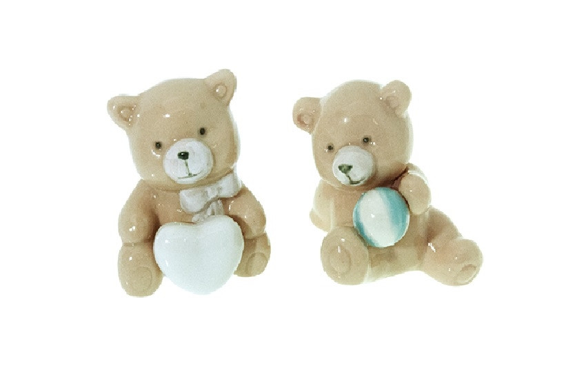 Orso Orsetto Orsacchiotto in ceramica cuore LC1694 