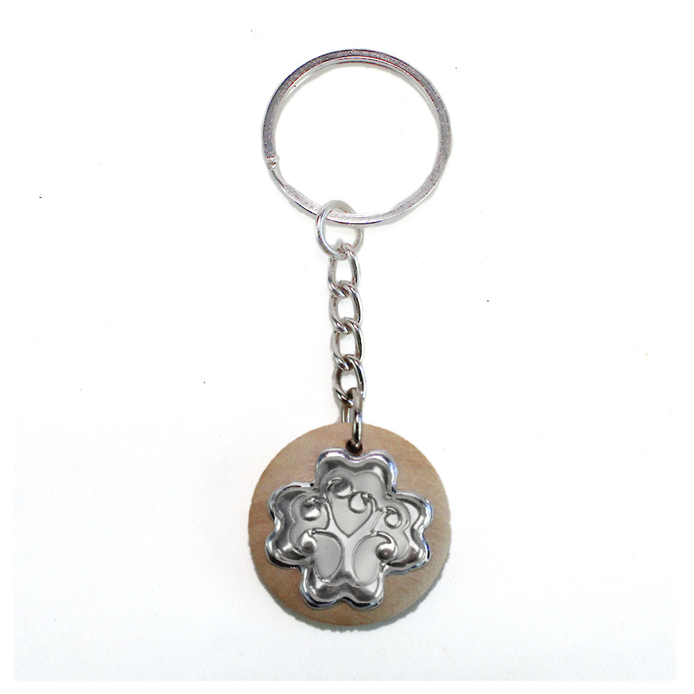DLM25161 Portachiavi Bomboniera Cuore In Legno Con Albero Della Vita, Kit 12 Pezzi, Con Scatola Trasparente