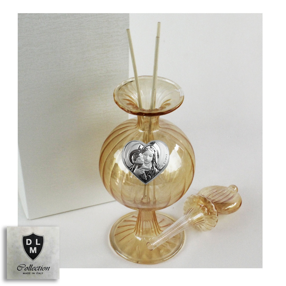 Profumatore Diffusore Profumo con Cuore e Madonna con Bambino Nozze Matrimonio