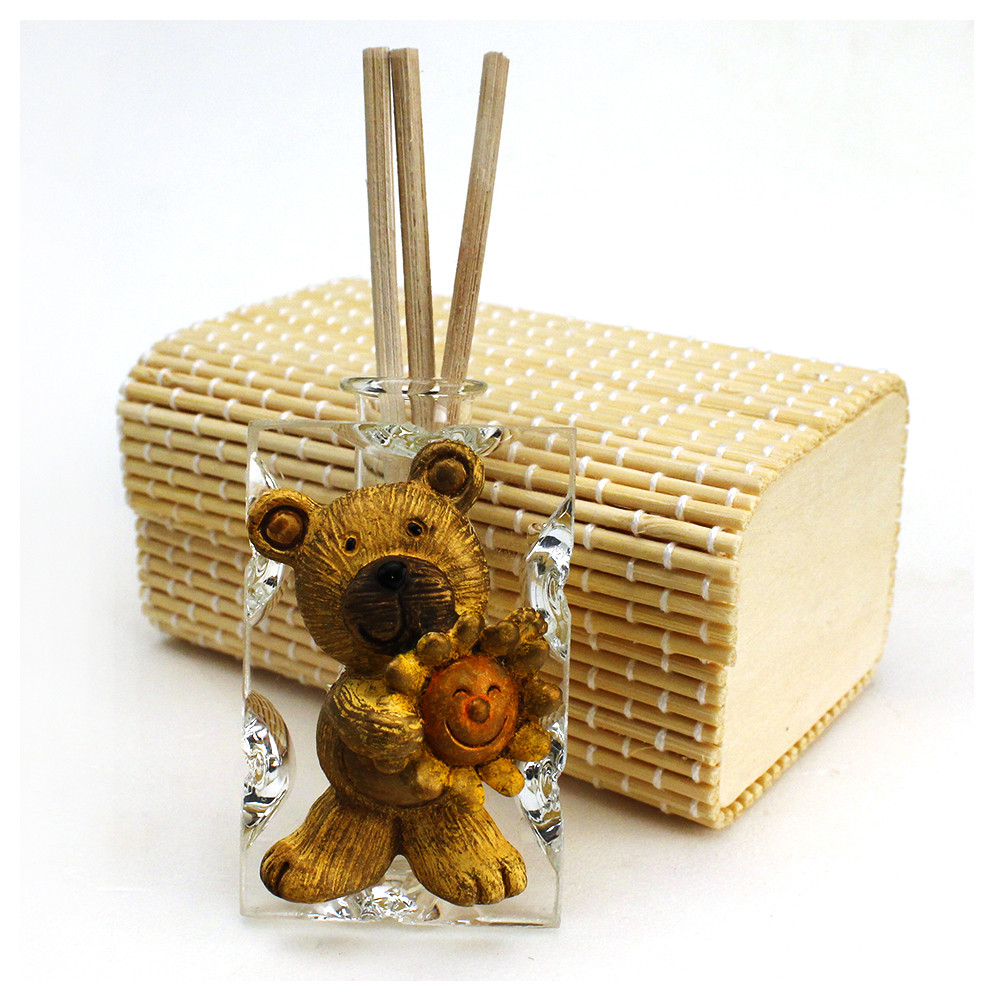 DLM - Barattolo Quadrato In Vetro Animaletti Animali Orso Orsetto Elefante Elefantino Cavallo 29131