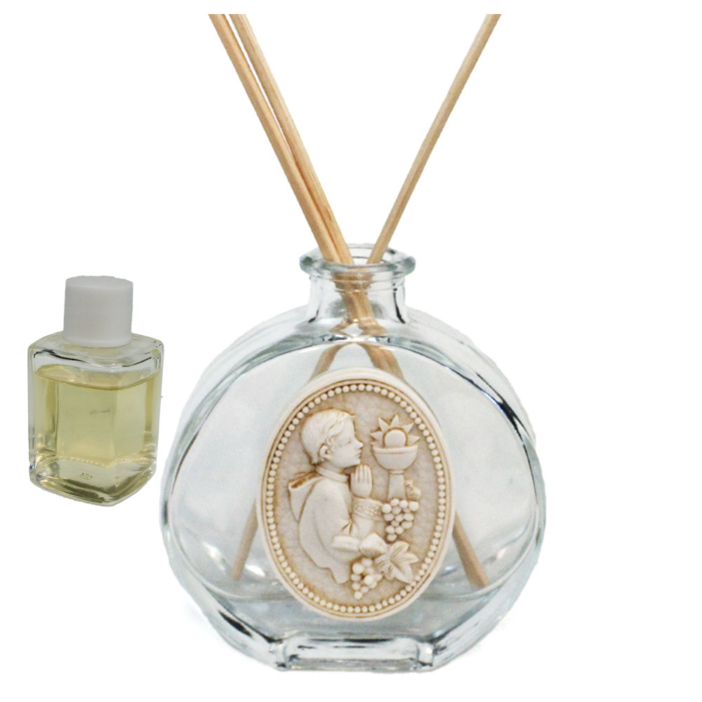 Profumatore in Vetro con Bambino in preghiera Prima Comunione Diffusore per Ambienti Profumo 
