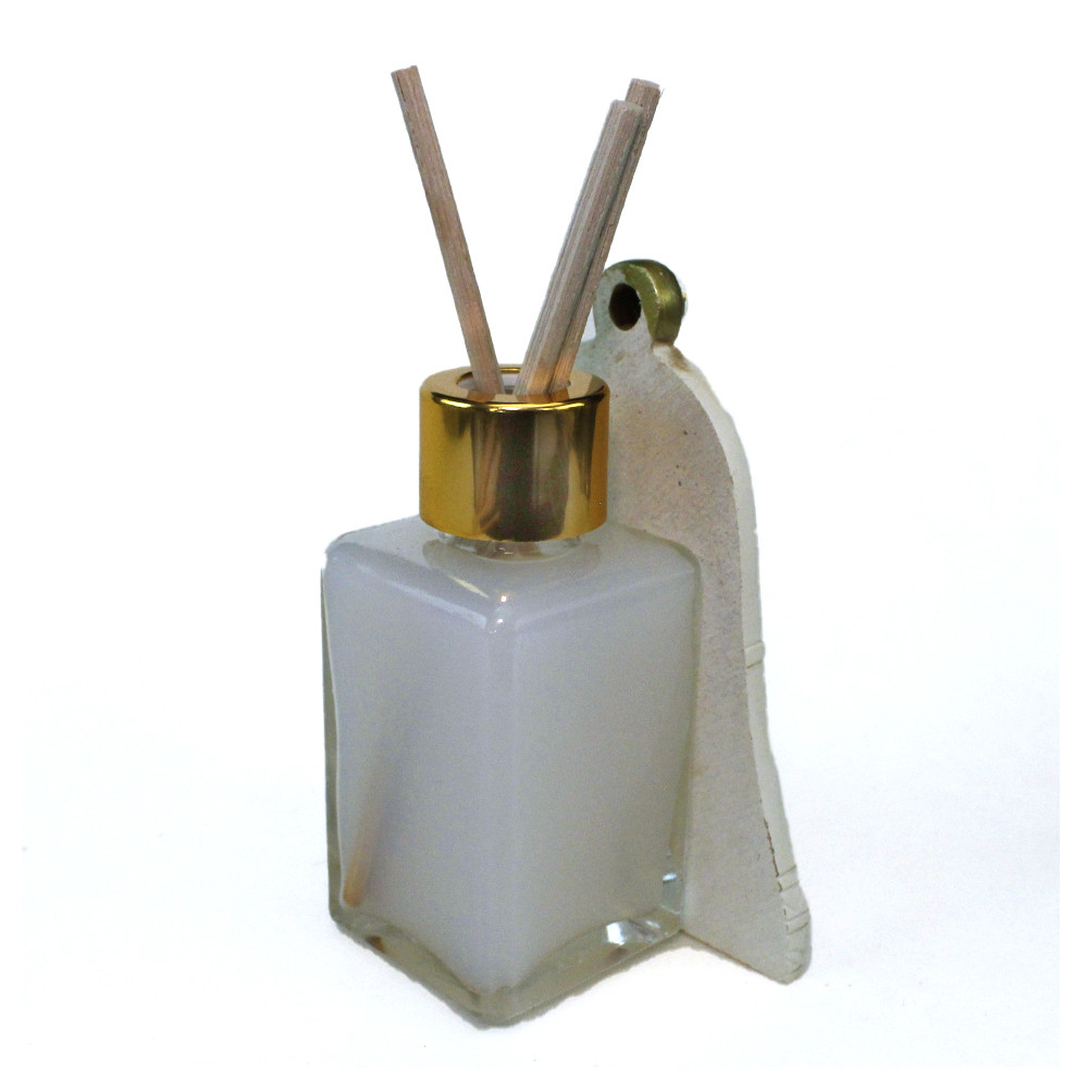 Bomboniera Profumatore Per Ambiente In Vetro Con Angeli, 30 Ml, Con Bacchette E Scatola, Made In Italy