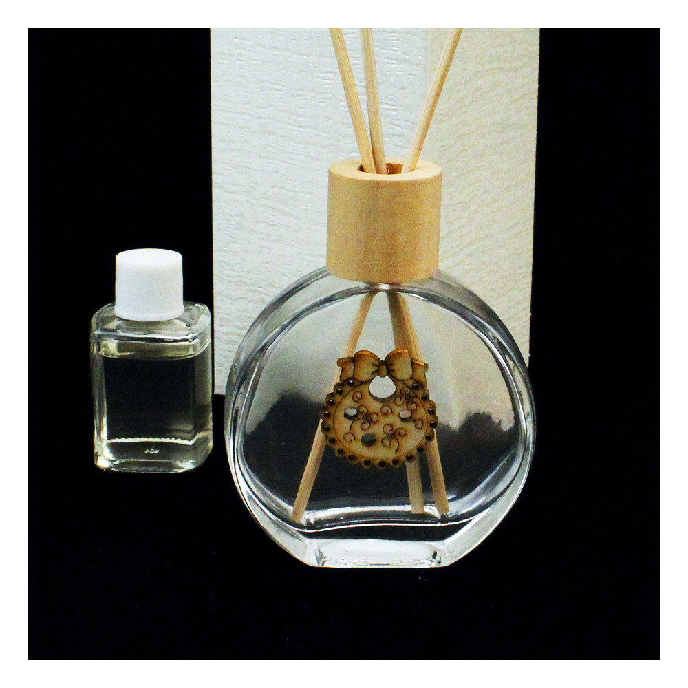 Profumatore in Vetro con Culla Dondolo Bavetta Bavaglino Diffusore per Ambienti Profumo Nascita