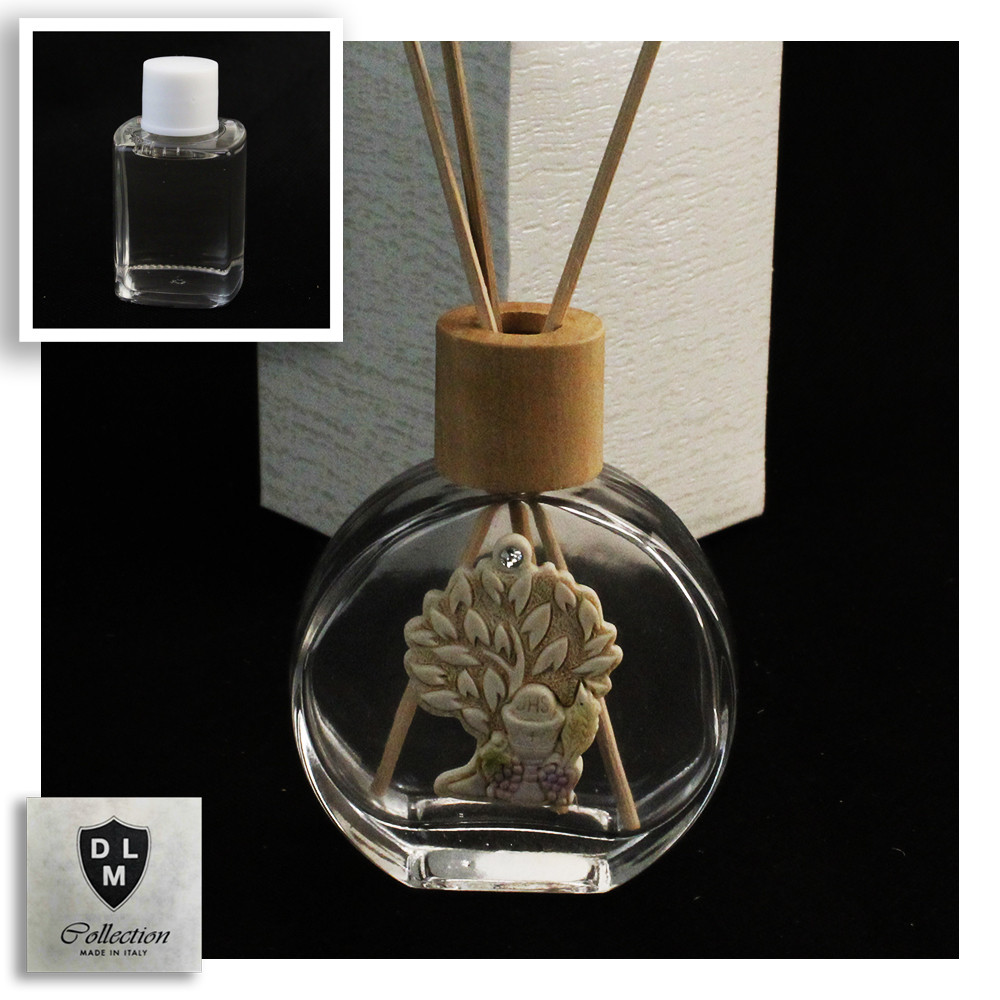 Profumatore in Vetro e Legno con Albero della Vita Calice Prima Comunione Ambienti Profumo