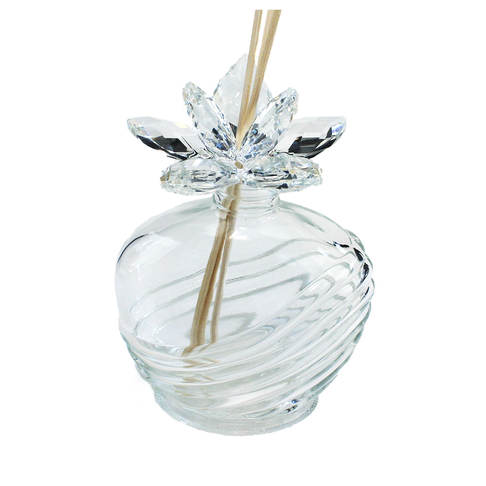Profumatore in Vetro Fiore in Cristallo Nozze Matrimonio Comunione Compleanno Diffusore Profumo