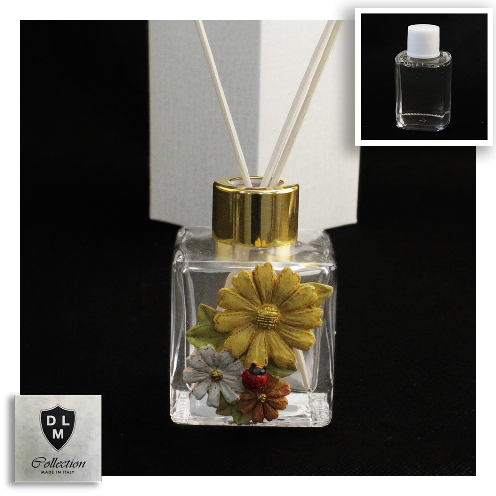 Collana con urna a forma di margherita per ceneri girasole