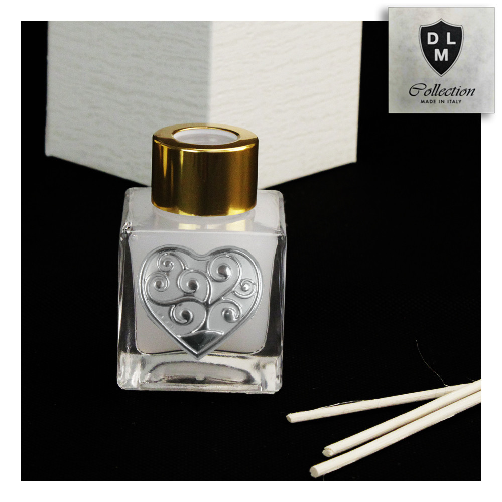 Profumatore in Vetro Oro Cuore Albero della Vita Life Tree Matrimonio Battesimo Comunione Diffusore