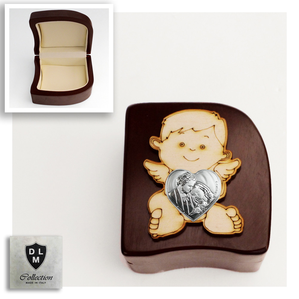 Scatola Portagioie Angelo Angioletto Puttino Cuore Sacra Famiglia Svuotatasche Portagioielli Beauty Case