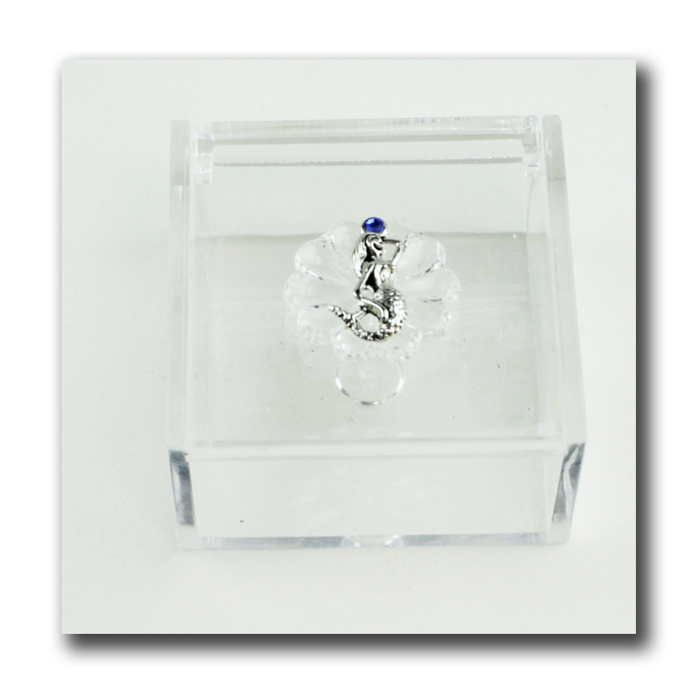 Scatola portagioie in plexiglass Ariel la Sirenetta Sirena Confetti plexi 