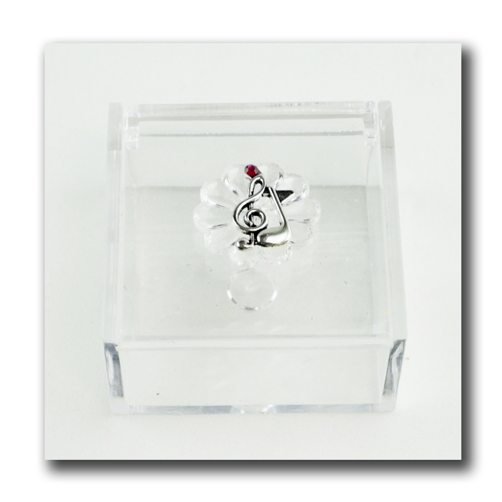 Scatola portagioie in plexiglass Chiave di Violino Sol Nota Musicale Musica Porta Confetti plexi 