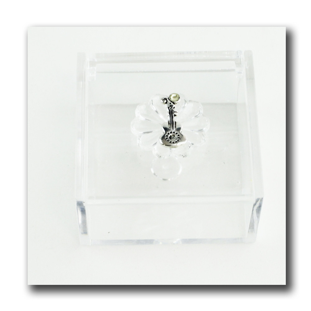 Scatola portagioie in plexiglass Chitarra Musica Confetti plexi 