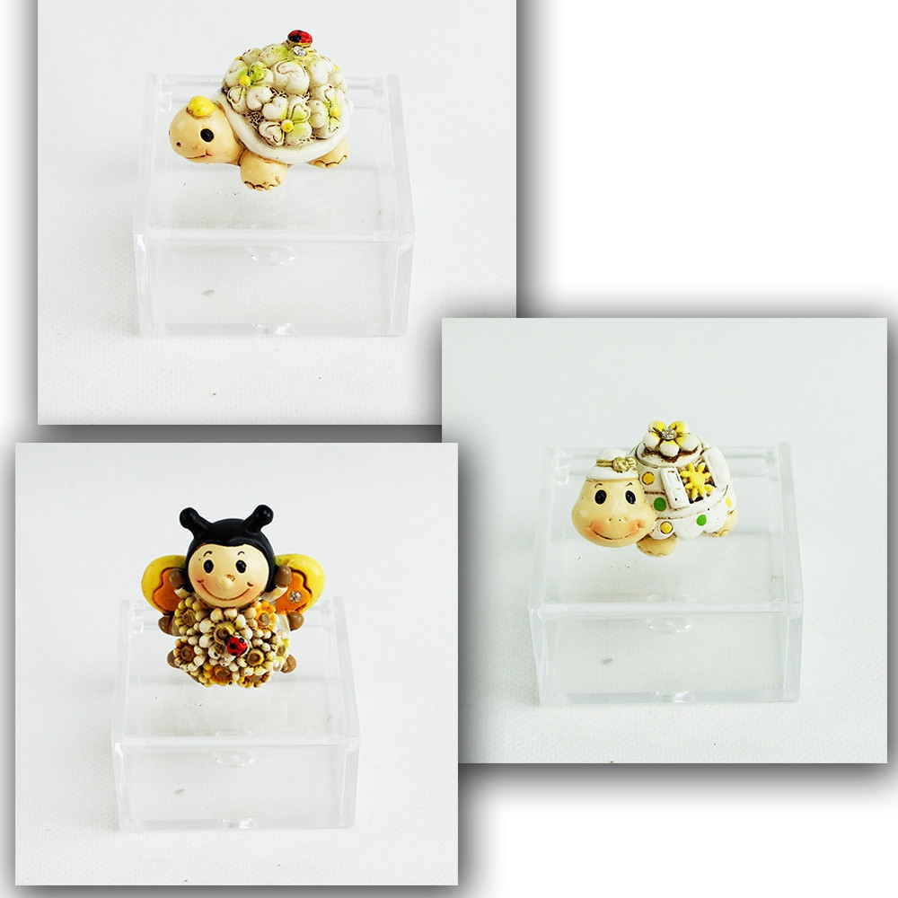 Scatola portagioie in plexiglass con Animaletti Tartaruga Ape Nascita