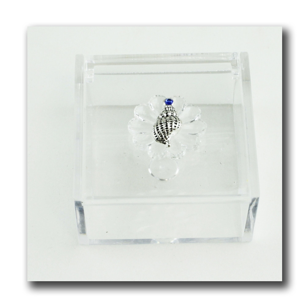 Scatola portagioie in plexiglass Conchiglia Lumaca di Mare Confetti plexi 