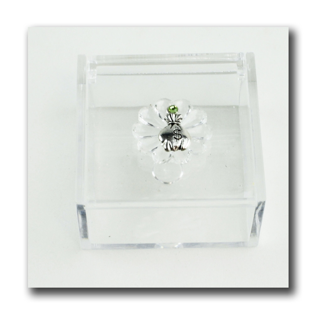 Scatola portagioie in plexiglass Dollaro Dollari Soldi Confetti plexi 