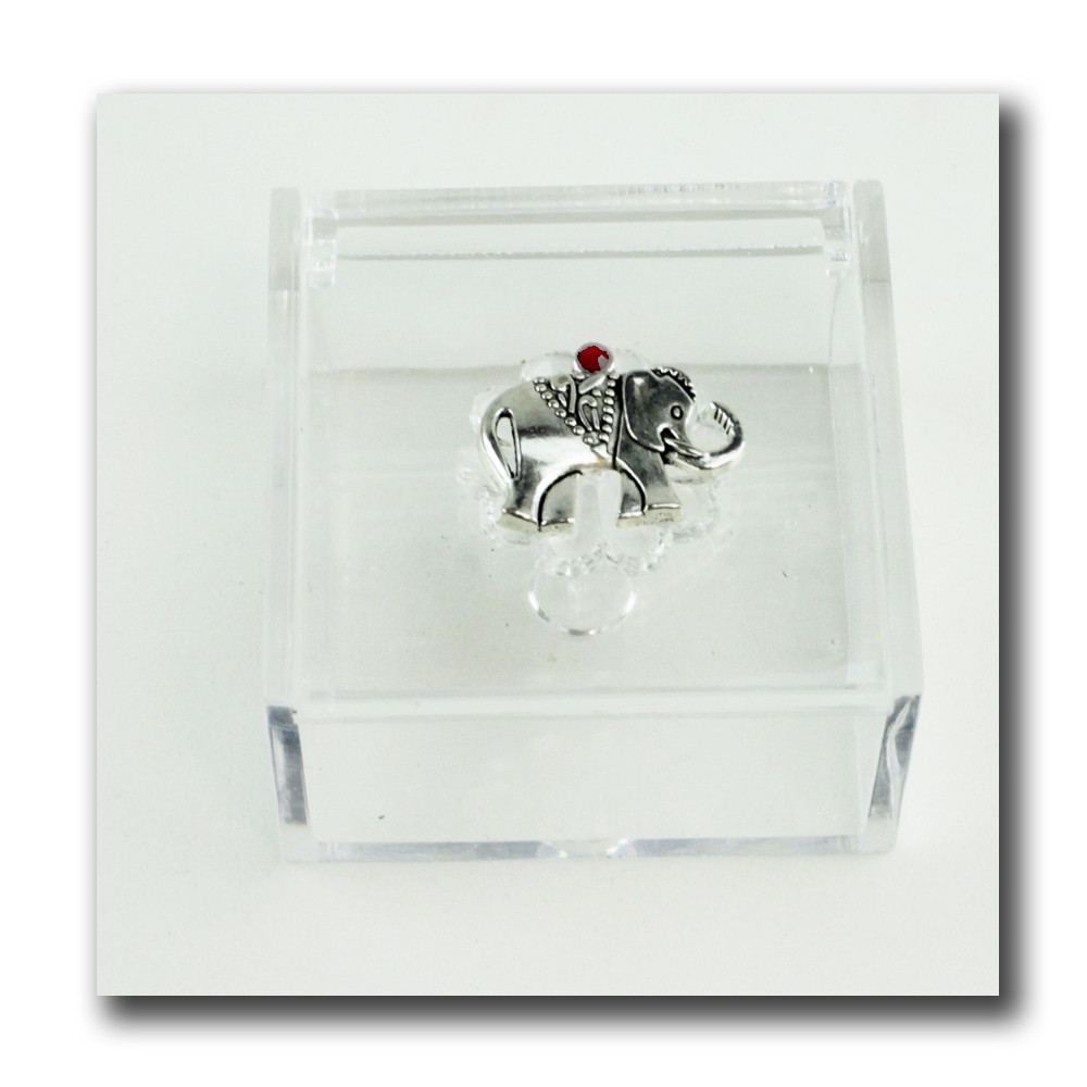 Scatola portagioie in plexiglass Elefante Elefantino Portafortuna Confetti plexi 