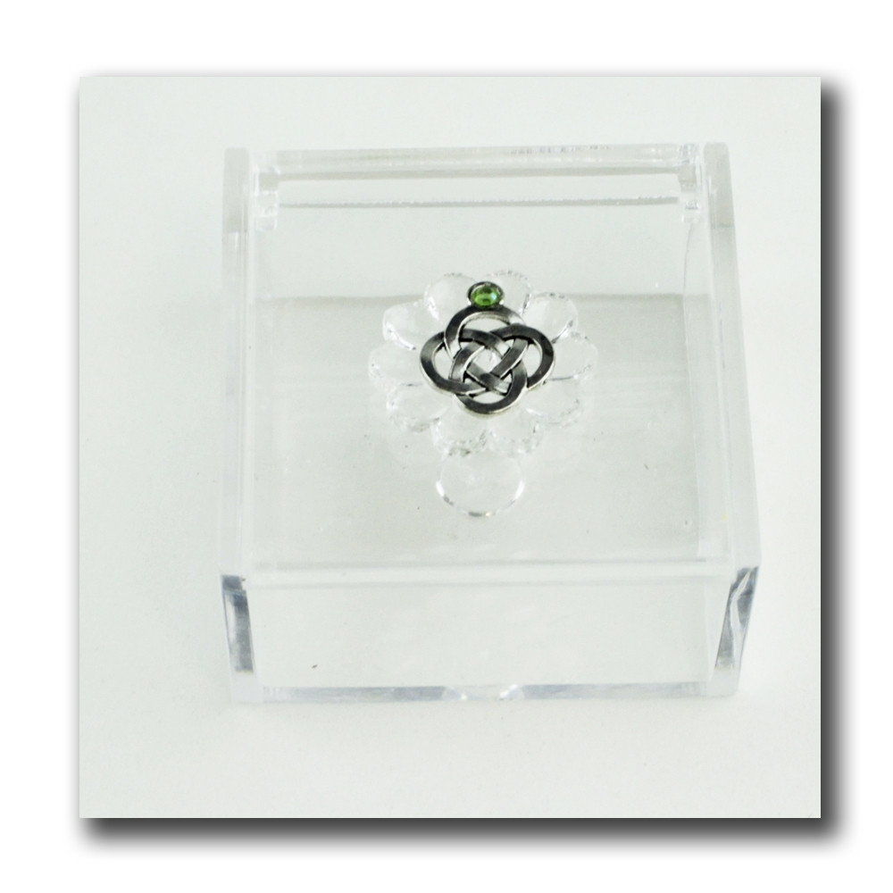Scatola portagioie in plexiglass Intreccio Nodo dell'Amore Confetti plexi 
