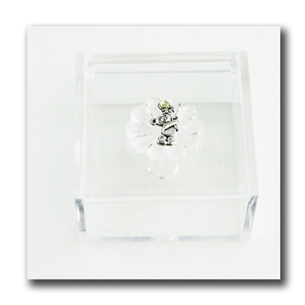 Scatola portagioie in plexiglass Orso Orsetto Orsacchiotto Confetti plexi 