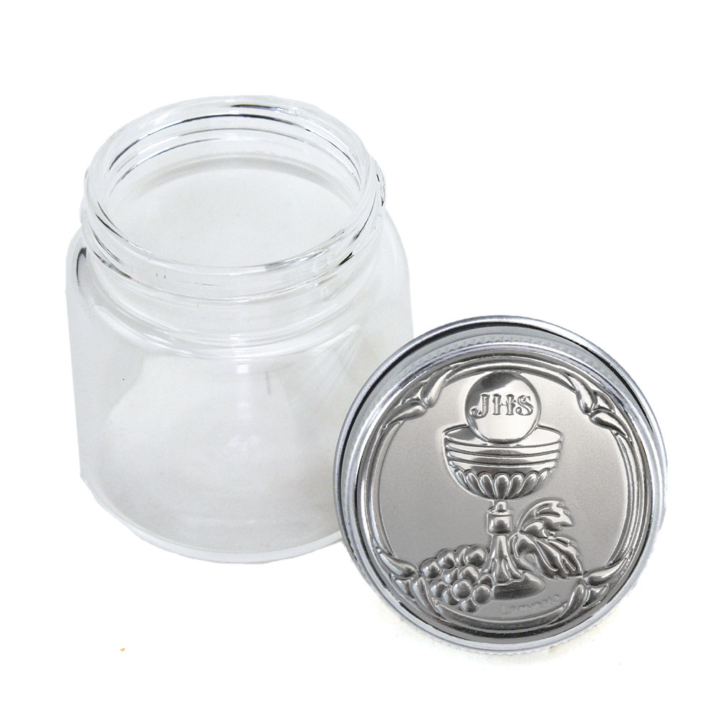 24 Barattoli In Vetro Da 50ml Con Tappo A Cuore Bianco – Portaconfetti Bomboniera H.9cm (Confezione Da 24)