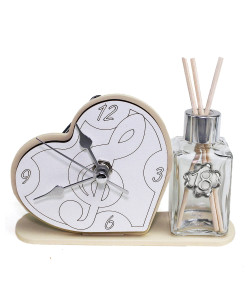 Profumatore Orologio Cuore con Chiave di Violino Sol Diciottesimo 18 Diffusore Profumo Compleanno