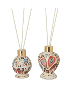 Bomboniere profumatore Bore More in porcellana stile moderno con tappo dorato assortiti per matrimonio comunione battesimo anniversario