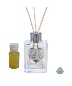 Profumatore in Vetro Icona Albero della Vita Cuore Matrimonio Battesimo Comunione Diffusore