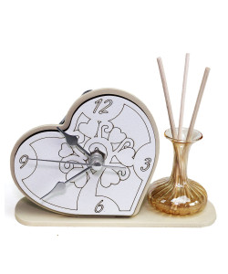 Orologio Profumatore in Vetro Soffiato con Albero della Vita Comunione Scrivania Diffusore