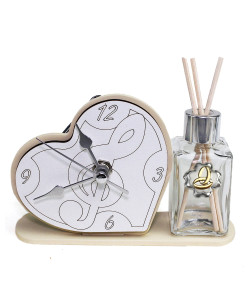 Profumatore Orologio Cuore con Chiave di Violino Sol Anelli Matrimonio Diffusore Profumo