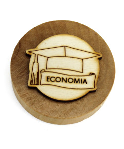 Apri Bottiglie Apribottiglie con Calamita Moderno Design Tondo in Legno + Scatolina in Bambù per Laurea in Economia Cappello Tocco