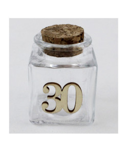 Barattolo in Vetro per 30 Trentesimo Compleanno Anniversario di Nozze Porta Confetti Spezie