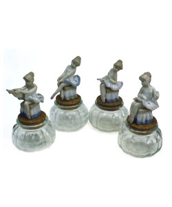 Barattolo in vetro tondo Portaconfetti con Ballerina in Porcellana Nascita Battesimo Comunione Compleanno Segnaposto Confettata