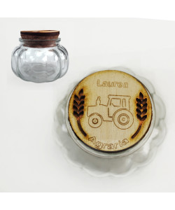 Barattolo zucca tondo in vetro con tappo in sughero Laurea in Agraria Portaconfetti Segnaposto Confettata